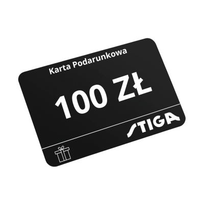 Karta podarunkowa STIGA – 100 zł, prezent dla gracza tenisa stołowego